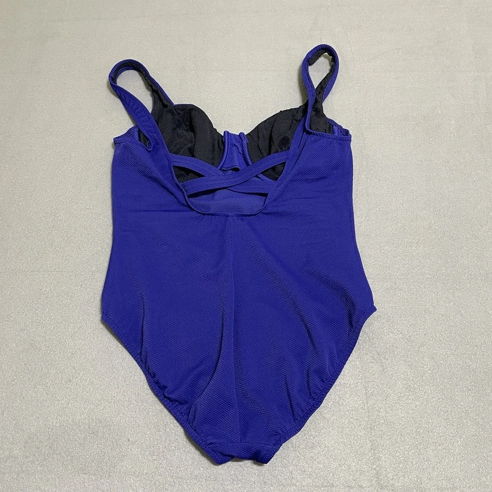 Miraclesuit Womens Royal Blue One Piece Bathing Suit Underwire Cups Swimsuit L* - Picture 5 of 13